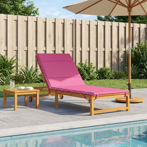 Vidaxl ligstoel kussen gemert 100% polyester roze 200 x 70 x 3 cm