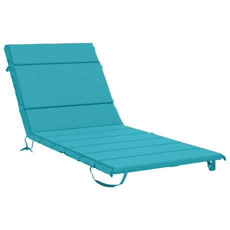 Vidaxl ligstoel kussen gemert 100% polyester turquoise 200 x 80 x 3 cm