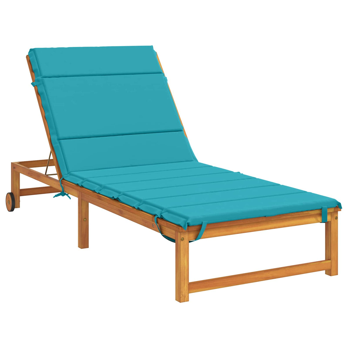 Vidaxl ligstoel kussen gemert 100% polyester turquoise 200 x 80 x 3 cm