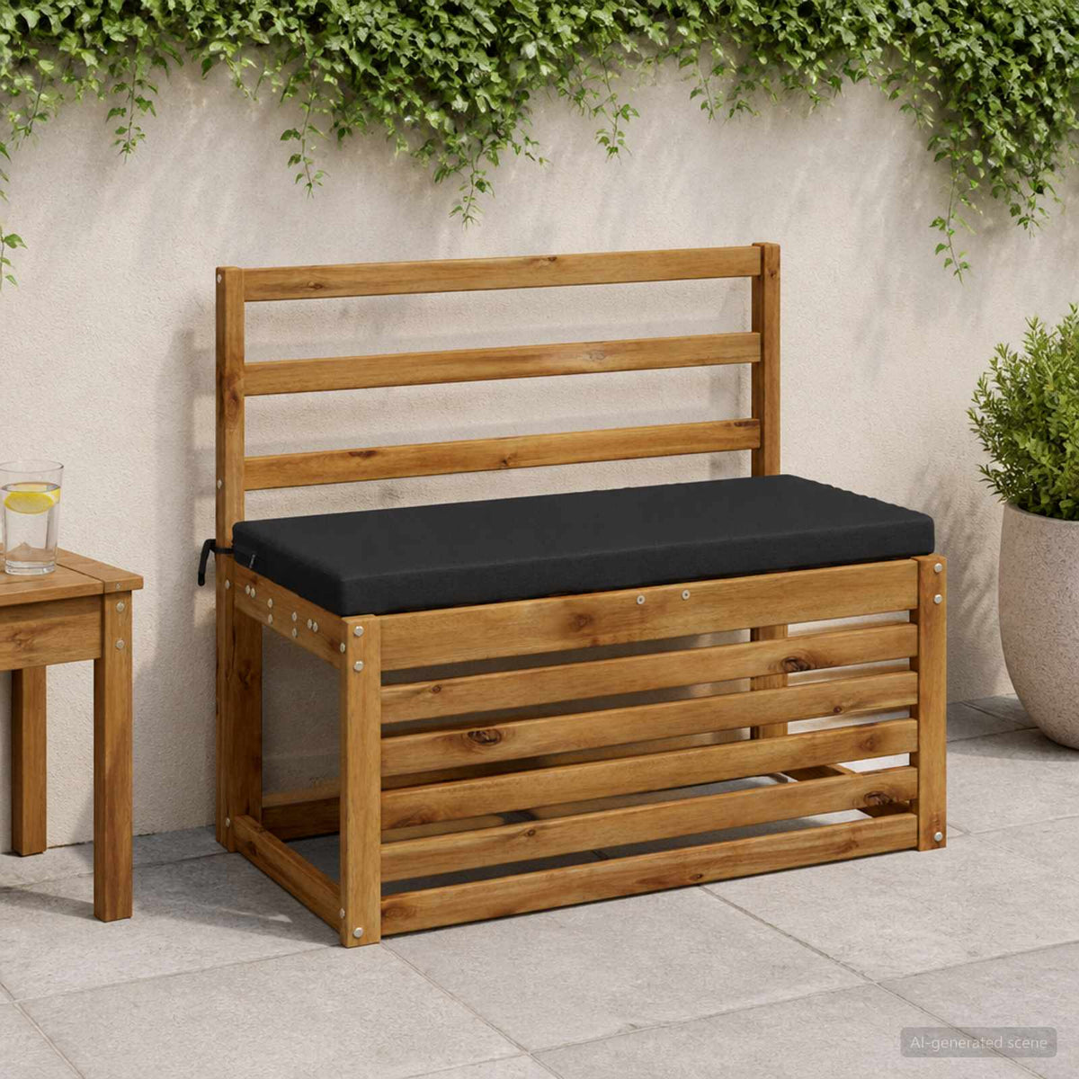 Vidaxl bankkussen soest 100% polyester zwart 60 x 40 x 5 cm