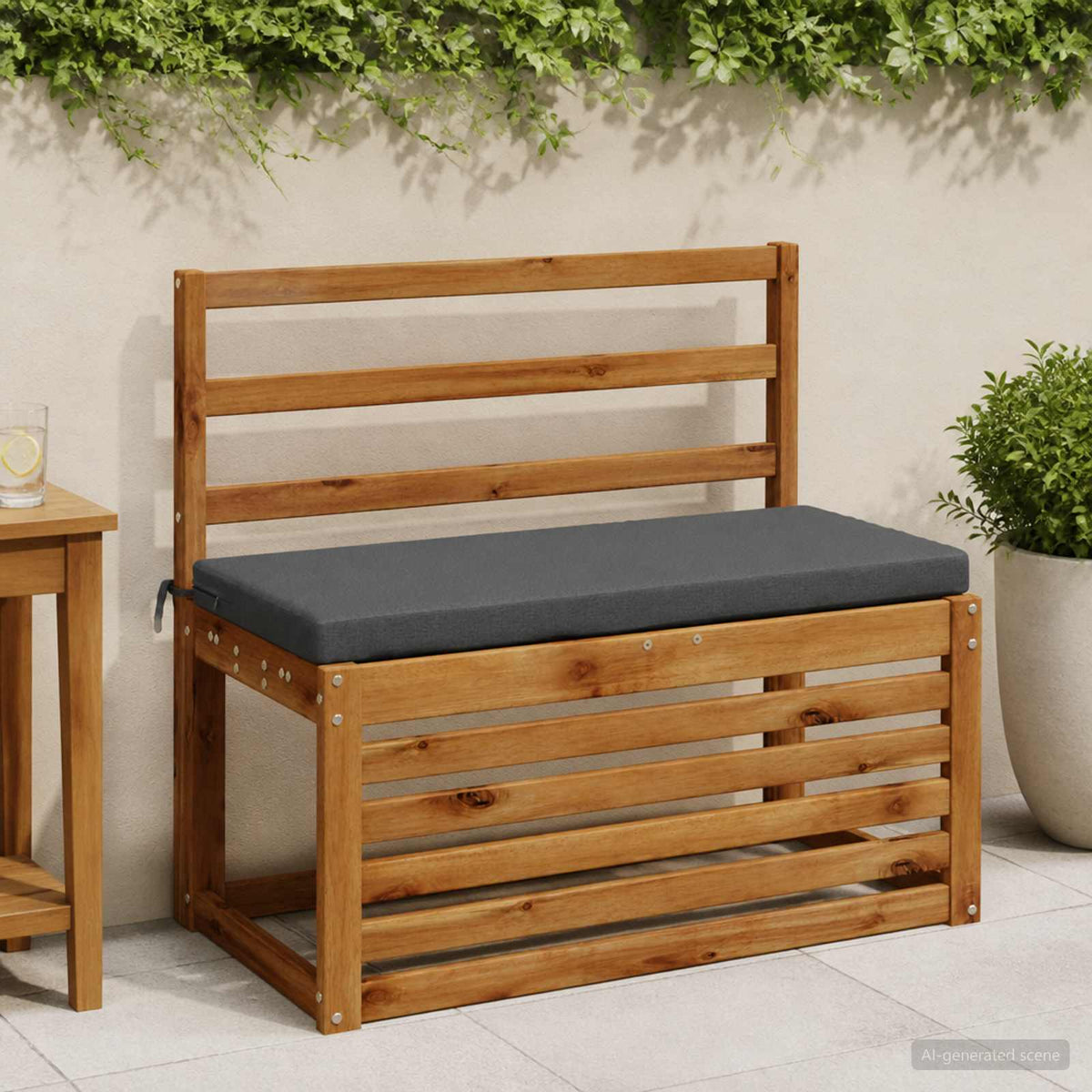 Vidaxl bankkussen soest 100% polyester antraciet 60 x 40 x 5 cm