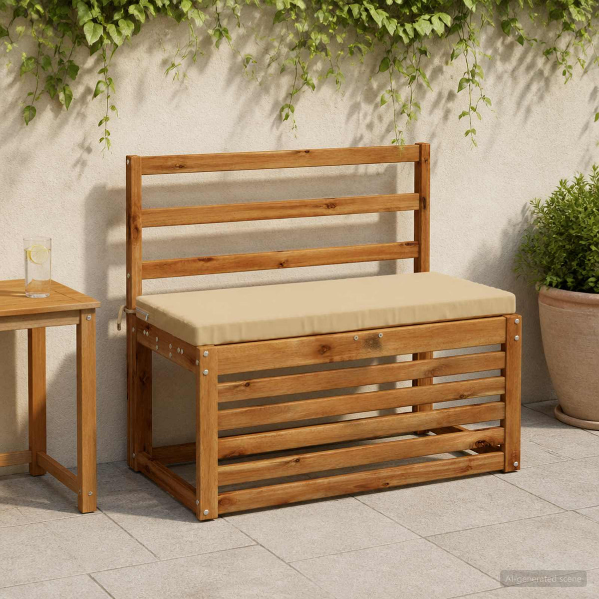 Vidaxl 2-delige bankkussens soest 2 st 100% polyester beige