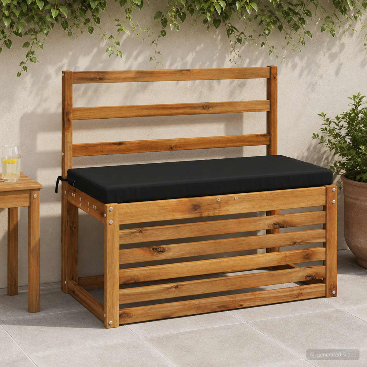 Vidaxl bankkussen soest 100% polyester zwart 60 x 40 x 5 cm
