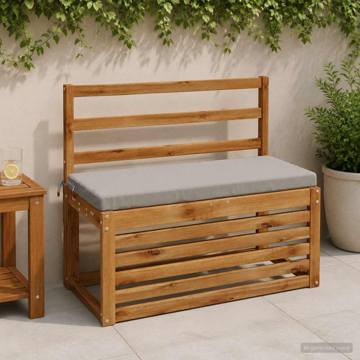 Vidaxl bankkussen soest 100% polyester grijs 80 x 40 x 5 cm