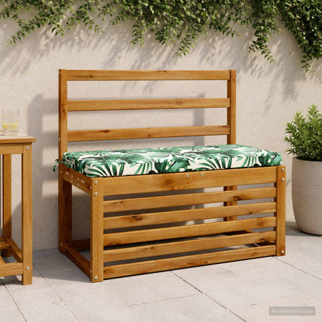 Vidaxl bankkussen soest 100% polyester bladpatroon 80 x 40 x 5 cm