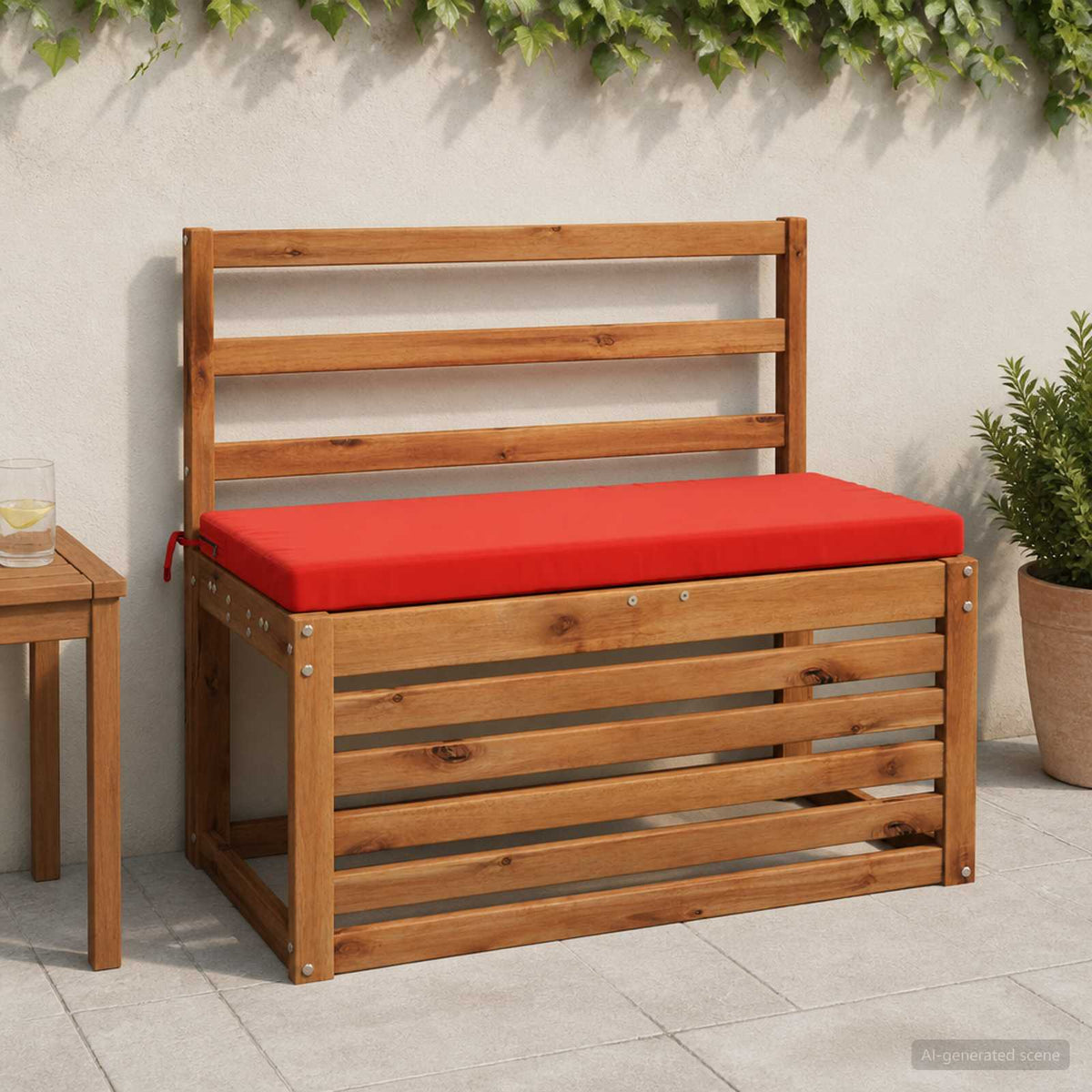 Vidaxl bankkussen soest 100% polyester rood 60 x 40 x 5 cm