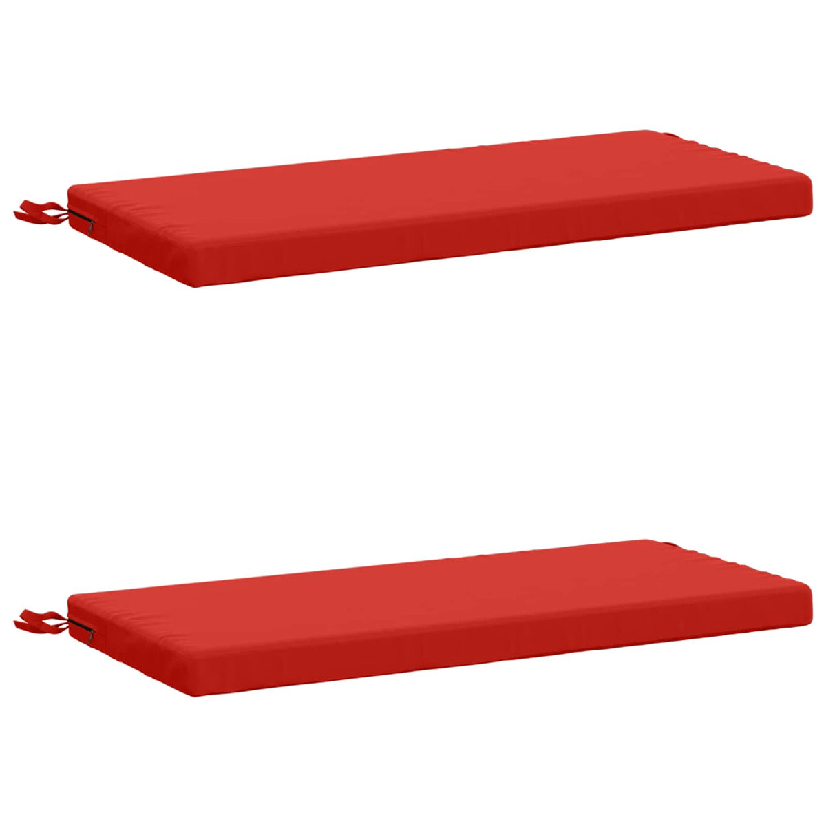 Vidaxl 2-delige bankkussens soest 2 st 100% polyester rood