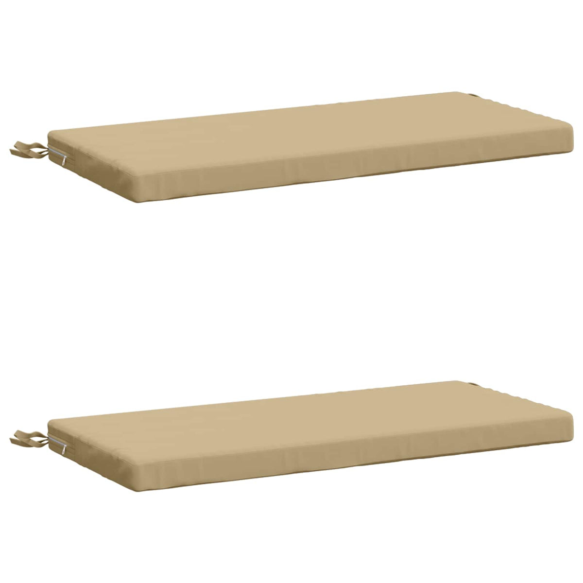 Vidaxl 2-delige bankkussens soest 2 st 100% polyester beige
