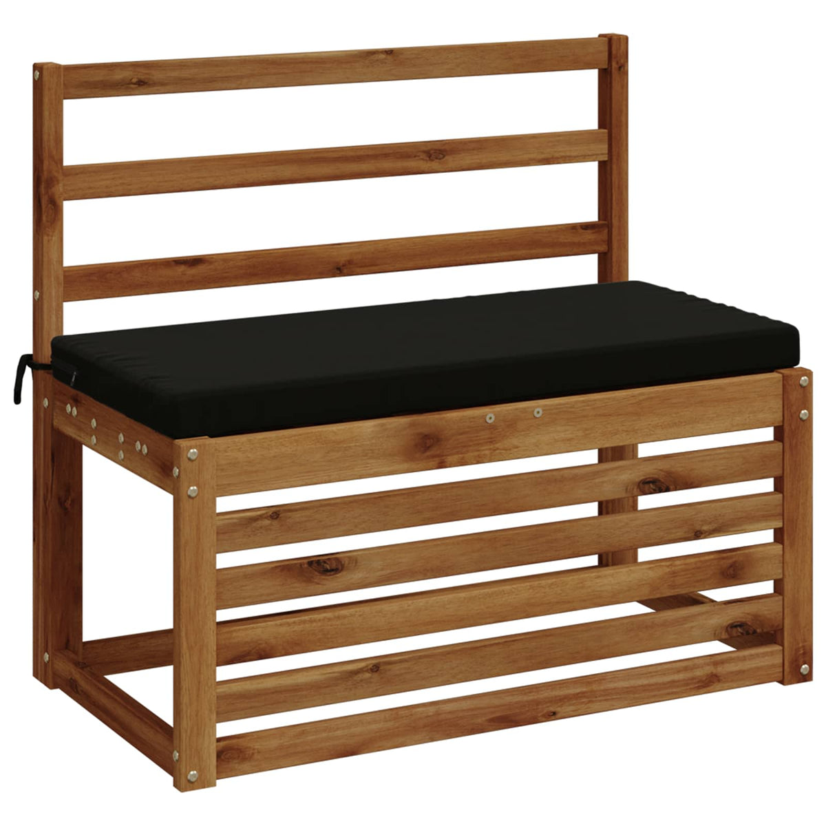 Vidaxl bankkussen soest 100% polyester zwart 80 x 40 x 5 cm