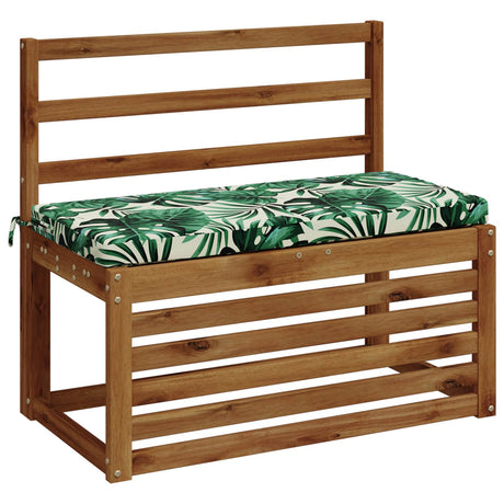 Vidaxl bankkussen soest 100% polyester bladpatroon 80 x 40 x 5 cm