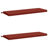 Vidaxl 2-delige bankkussens soest 2 st 100% polyester rood