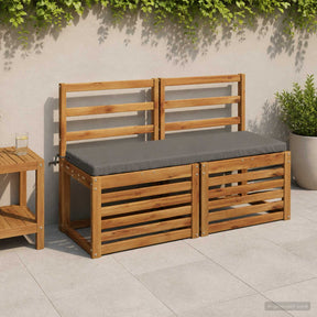 Vidaxl bankkussen soest 100% polyester grijs 100 x 40 x 5 cm