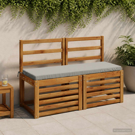 Vidaxl bankkussen soest 100% polyester grijs 100 x 40 x 5 cm