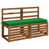 Vidaxl 2-delige bankkussens soest 2 st 100% polyester groen