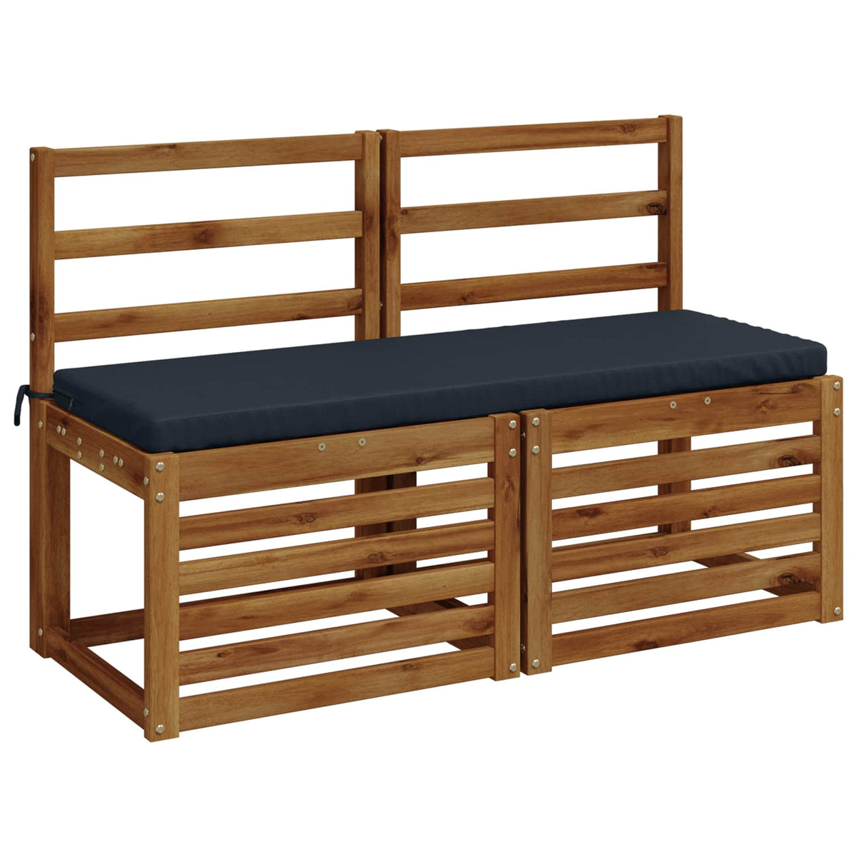 Vidaxl 2-delige bankkussens soest 2 st 100% polyester donkerblauw