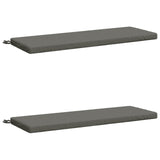 Vidaxl 2-delige bankkussens soest 2 st 100% polyester grijs