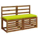 Vidaxl 2-delige bankkussens soest 2 st 100% polyester helder groen