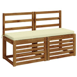 Vidaxl bankkussen soest 100% polyester crèmekleurig 110 x 40 x 5 cm
