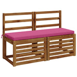 Vidaxl 2-delige bankkussens soest 2 st 100% polyester roze