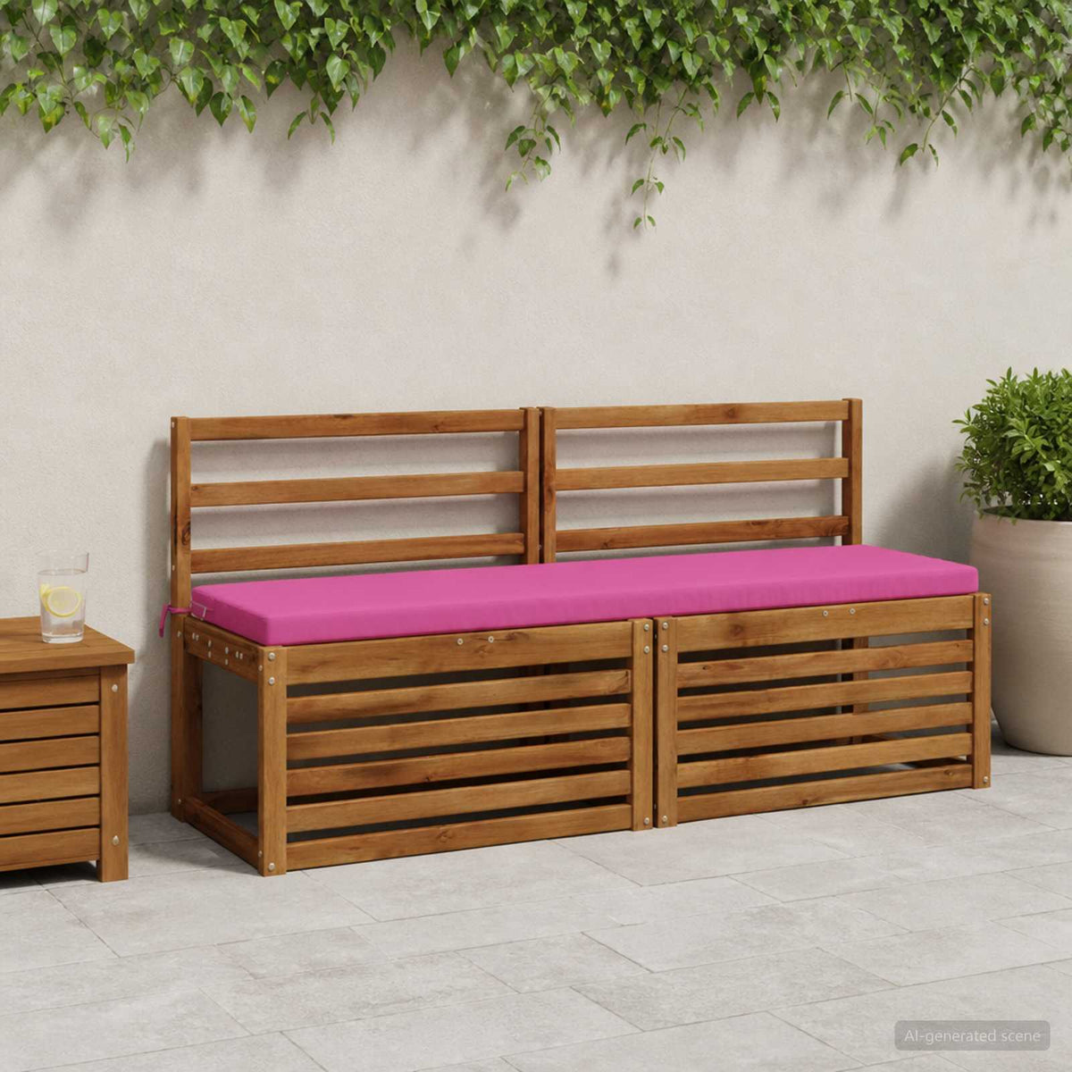 Vidaxl 2-delige bankkussens soest 2 st 100% polyester roze
