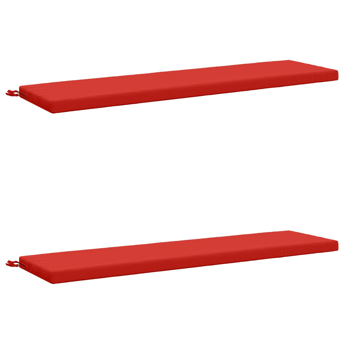 Vidaxl 2-delige bankkussens soest 100% polyester rood 140 x 40 x 5 cm