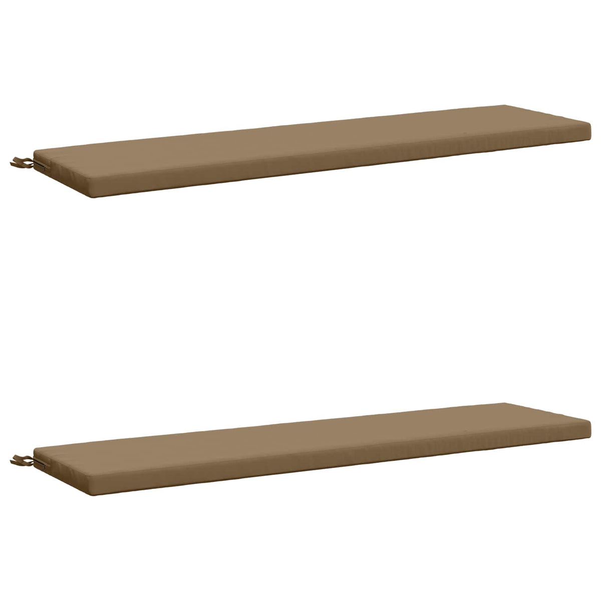 Vidaxl 2-delige bankkussens soest 100% polyester taupe 140 x 40 x 5 cm