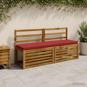 Vidaxl bankkussen soest 100% polyester wijnrood 140 x 40 x 5 cm