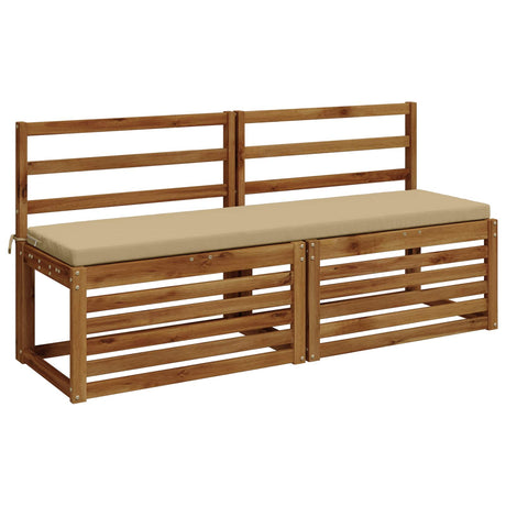 Vidaxl 2-delige bankkussens soest 2 st 100% polyester beige