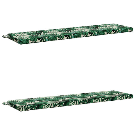 Vidaxl 2-delige bankkussens soest 2 st 100% polyester bladpatroon
