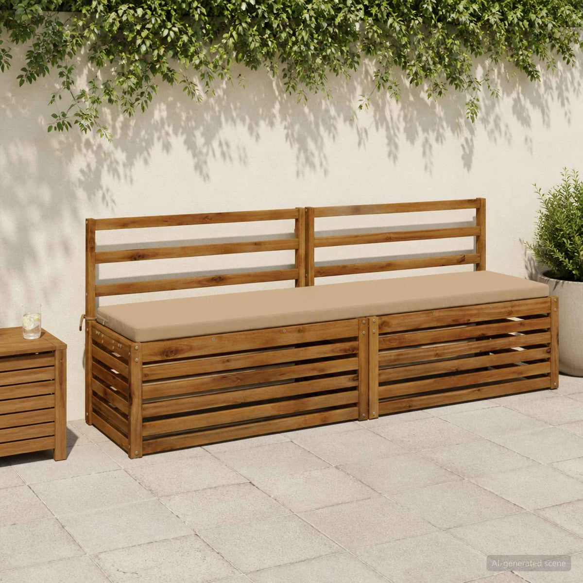 Vidaxl bankkussen soest 100% polyester zand 170 x 40 x 5 cm