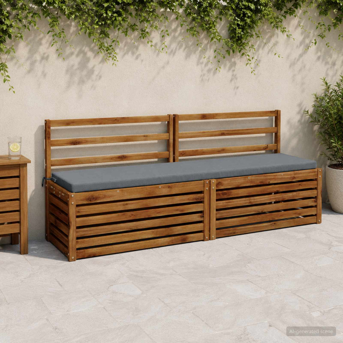 Vidaxl bankkussen soest 100% polyester blauw 170 x 40 x 5 cm