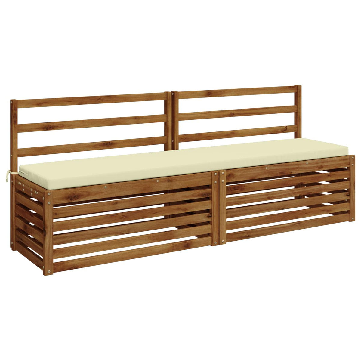 Vidaxl bankkussen soest 100% polyester crèmekleurig 170 x 40 x 5 cm