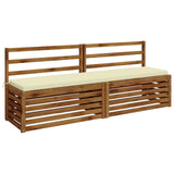 Vidaxl bankkussen soest 100% polyester crèmekleurig 170 x 40 x 5 cm