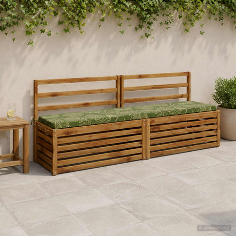 Vidaxl bankkussen soest 100% polyester bladontwerp 170 x 40 x 5 cm