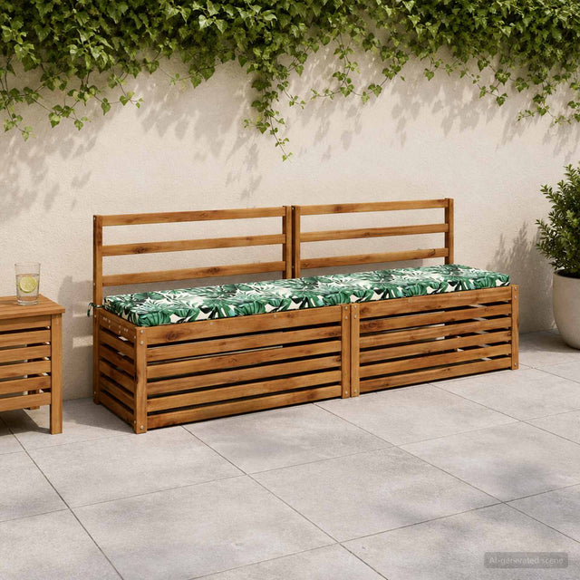 Vidaxl bankkussen soest 100% polyester bladpatroon 200 x 40 x 5 cm