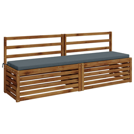 Vidaxl 2-delige bankkussens soest 100% polyester blauw 180 x 40 x 5 cm