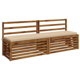 Vidaxl bankkussen soest 100% polyester crèmekleurig 200 x 40 x 5 cm