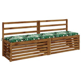 Vidaxl 2-delige bankkussens soest 2 st 100% polyester bladpatroon