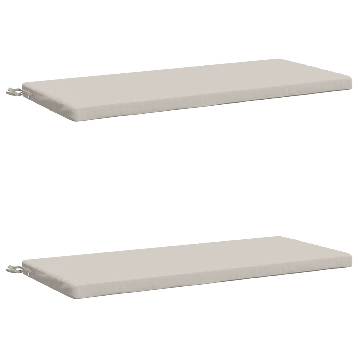 Vidaxl 2-delige bankkussens soest 2 st 100% polyester wit