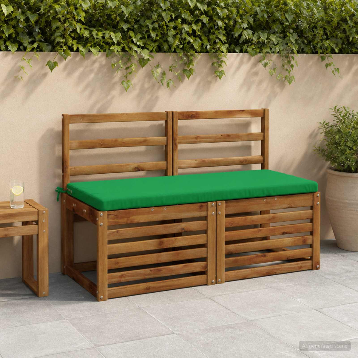 Vidaxl bankkussen soest 100% polyester groen 110 x 50 x 5 cm