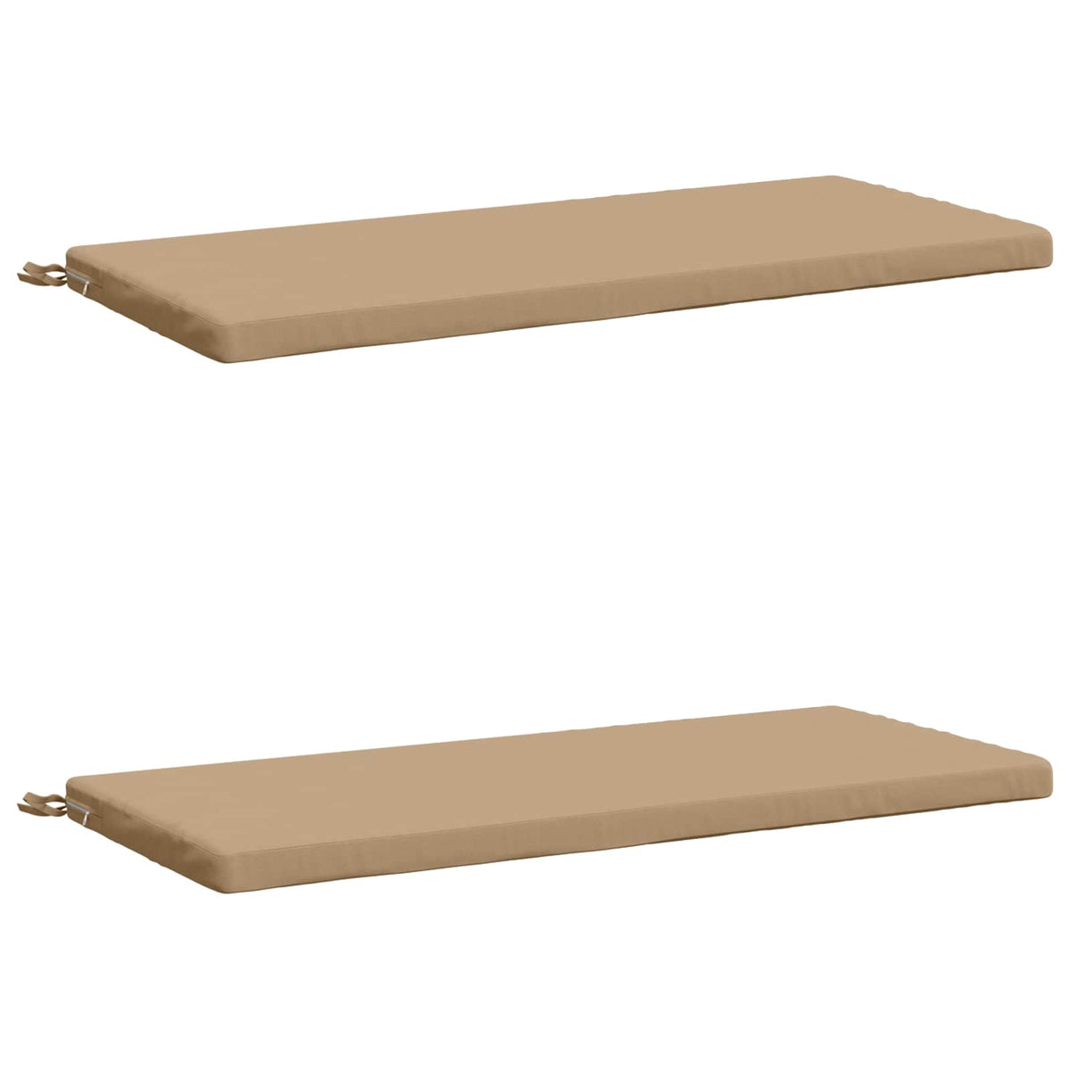 Vidaxl 2-delige bankkussens soest 100% polyester zand 120 x 50 x 5 cm