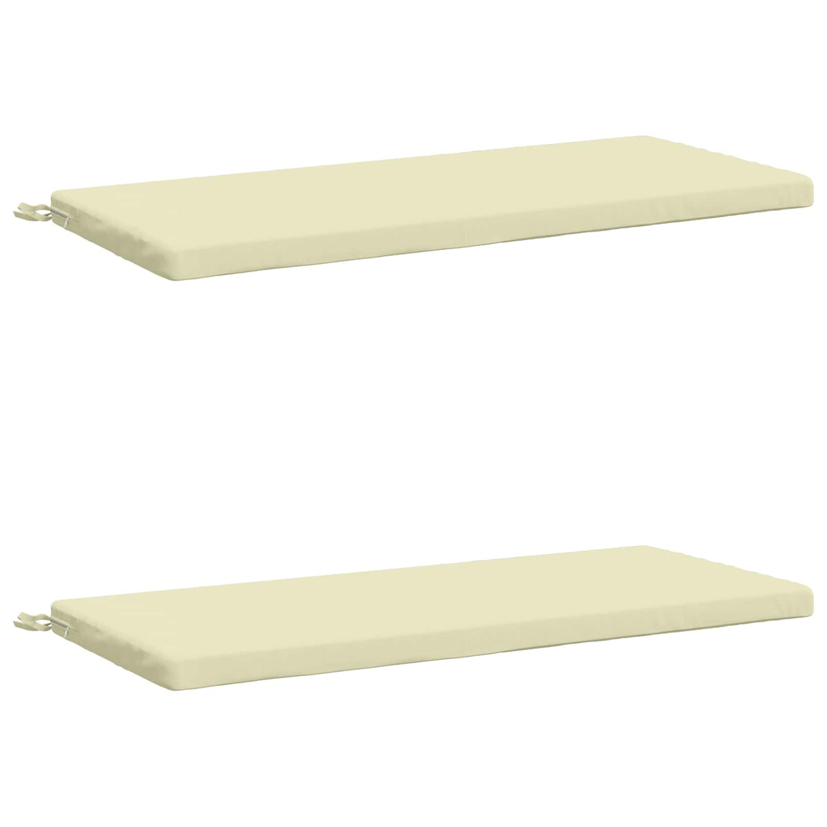 Vidaxl 2-delige bankkussens soest 2 st 100% polyester crèmekleurig