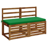 Vidaxl 2-delige bankkussens soest 2 st 100% polyester groen