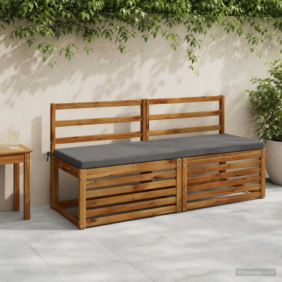 Vidaxl bankkussen soest 100% polyester grijs 140 x 50 x 5 cm