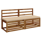 Vidaxl bankkussen soest 100% polyester crèmekleurig 140 x 50 x 5 cm
