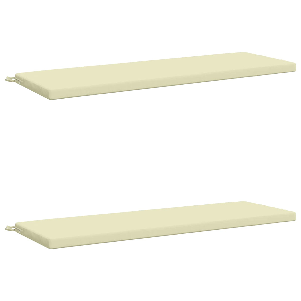 Vidaxl 2-delige bankkussens soest 2 st 100% polyester crèmekleurig