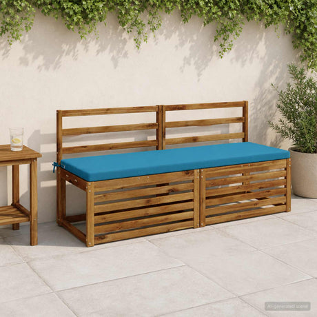 Vidaxl bankkussen soest 100% polyester lichtblauw 140 x 50 x 5 cm