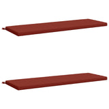 Vidaxl 2-delige bankkussens soest 2 st 100% polyester rood
