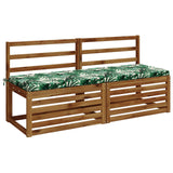 Vidaxl 2-delige bankkussens soest 100% polyester bladpatroon