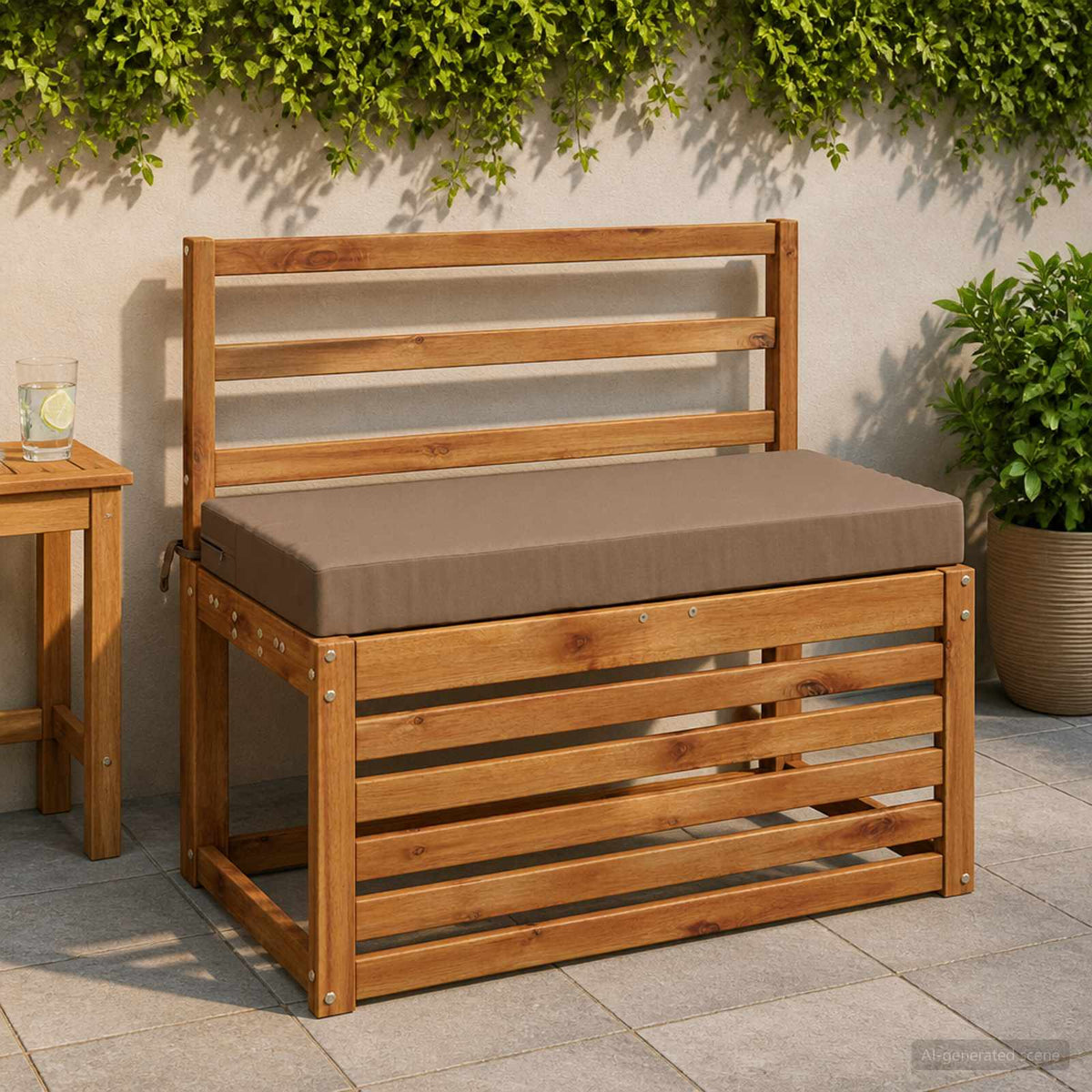 Vidaxl bankkussen soest 100% polyester taupe 80 x 40 x 8 cm